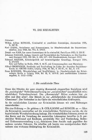 VI. Die Sozialisten