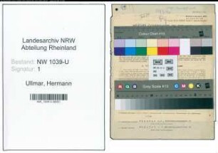 Entnazifizierung Hermann Ullmar , geb. 07.09.1888 (Beamter)