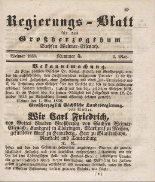 Nr. 5 : 02. May 1838