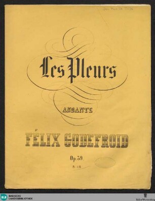 1: Les pleurs : Andante; op. 39