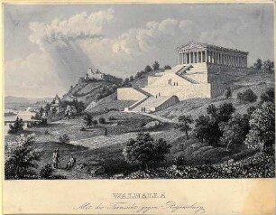 Grafik "Walhalla. Mit der Fernsicht gegen Regensburg"