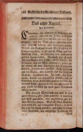 Das achte Kapitel. Ein Character.