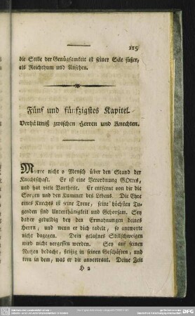 Fünf und fünfzigstes Kapitel. Verhältniß zwischen Herren und Knechten