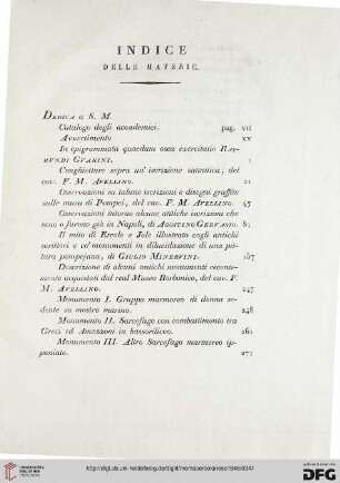 Indice delle materie