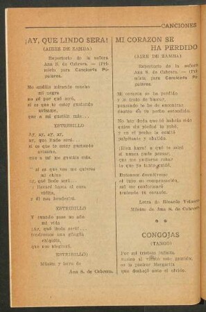 Mi corazón se ha perdido : (Aires de zamba)
