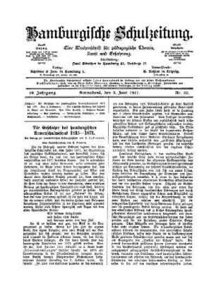 Die Geschichte des hamburgischen Armenschulwesens 1815-1871 : ein Beitrag zur vaterländischen Kulturgeschichte