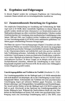 151-155, 6.1 Zusammenfassende Darstellung der Ergebnisse
