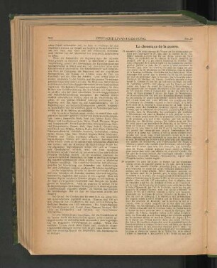La chronique de la guerre.