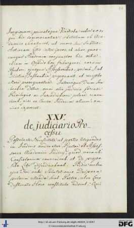 [fol. 23] De iudiciario processu