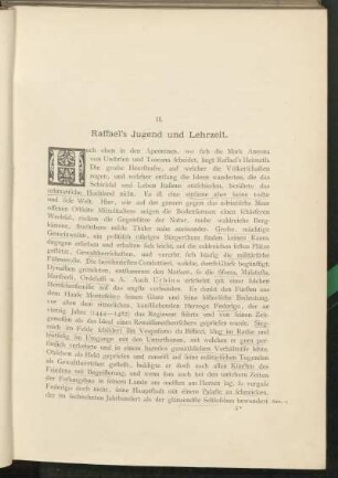 II. Raffael's Jugend und Lehrzeit.