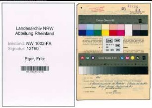 Entnazifizierung Fritz Eger, geb. 17.06.1912 (Arbeiter)