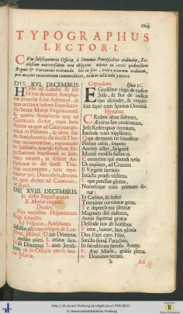 Typographus Lectori.