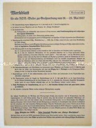 Merkblatt für NSV-Funktionärezur Mitgliederwerbung