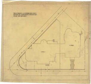 Billing, Hermann; Karlsruhe, Moltkestr. 33 / Weberstr.; Villa Hauptmann Bahls (Villa Billing) - Lageplan