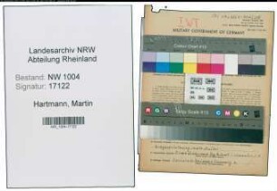 Entnazifizierung Martin Hartmann , geb. 07.02.1896 (Schiffer)