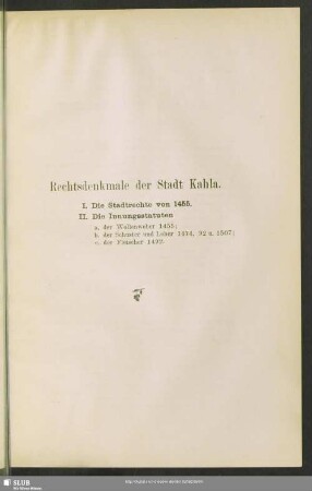 Rechtsdenkmale der Stadt Kahla