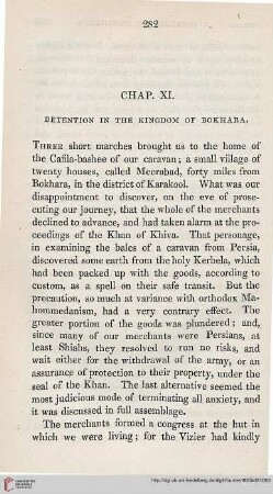 Chapter XI: Detention in the Kingdom of Bokhara
