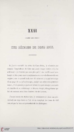 XXII Une réunion de bons zigs