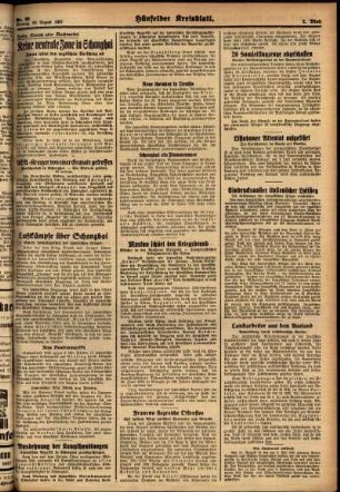 Zweite Ausgabe vom Montag, den 23. August 1937.