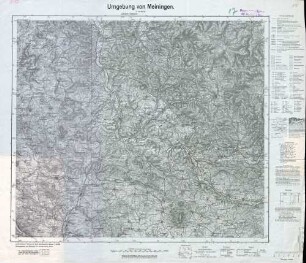 Reichskarte: Umgebung von Meiningen (1cm-Karte)