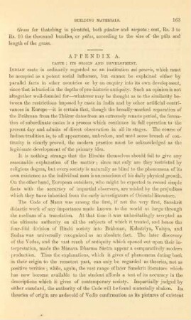 Appendix A. Caste: its origin and development