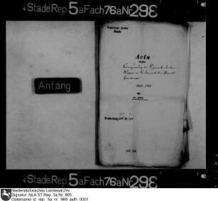 Korrespondenz des Generalgouverneurs Baron Nils Gyllenstierna mit dem Superintendenten Conrad Wagner in Verden