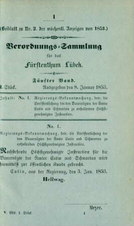 8. Januar-16. Decbr. = I.-XXXXIX. Stück