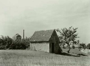 Zug, Zeche Herzog August, Pulverhaus, Blick nach Südwesten zum Drei-Brüder-Schacht