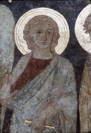 Thronende Muttergottes, umgeben von Heiligen