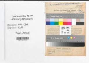 Entnazifizierung Arnold Popp , geb. 13.10.1900 (Bauunternehmer)