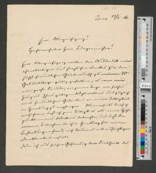 Brief an Werner von Melle