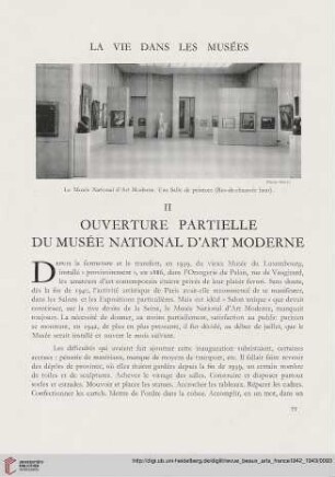 Ouverture partielle du Musée National d'Art Moderne