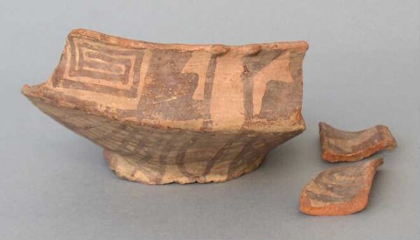 Fragments of a clay bowl