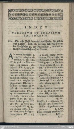 Index Verborum Et Phrasium Latinarum