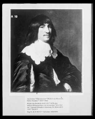 Bildnis des Hendrick Hooft (1617-1678), des späteren Bürgermeisters von Amsterdam