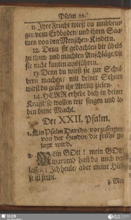 Der XXII. Psalm