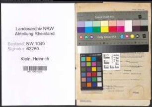 Entnazifizierung Heinrich Klein , geb. 15.08.1909 (Dentist)