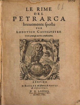 Le Rime De Petrarca
