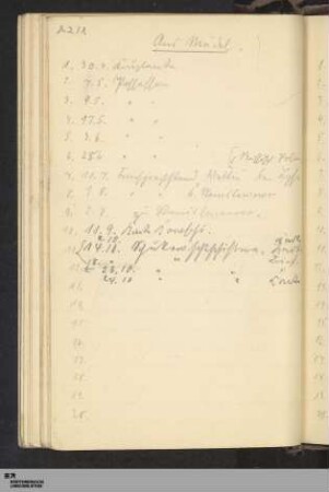 Liste Postein- und ausgang