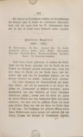 Zweites Kapitel. (1700-1740.)