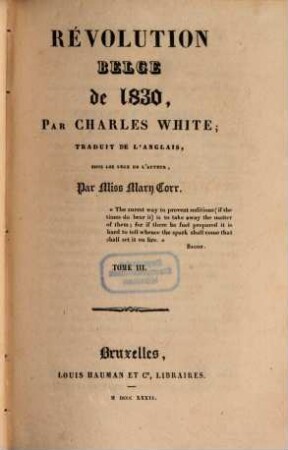 Révolution Belge de 1830, 3