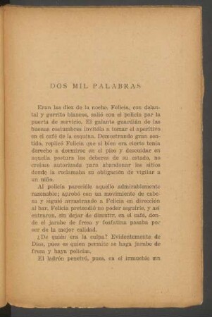 Dos mil palabras
