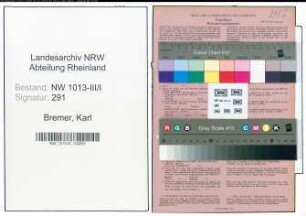 Entnazifizierung Karl Bremer , geb. 03.10.1899 (Kaufmann)