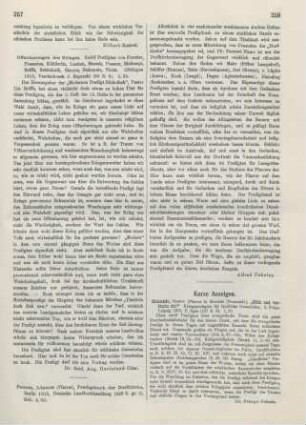 257-258 [Rezension] Fenner, Johannes, Predigtbuch der Dorfkirche