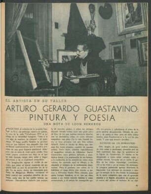 Arturo Gerardo Guastavino: pintura y poesía : El artista en su taller