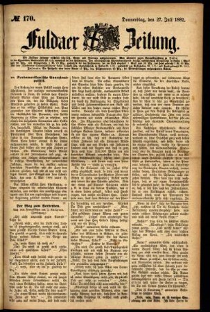 Ausgabe vom Donnerstag, den 27. Juli 1882.