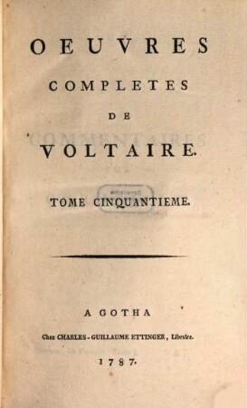 Oeuvres completes de Voltaire, 50. Commentaires Sur Corneille