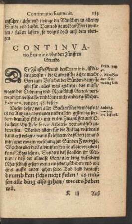 Continuatio Examinis uber den Fünfften Grunde.
