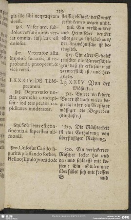 LXXXIV. De Temperantia