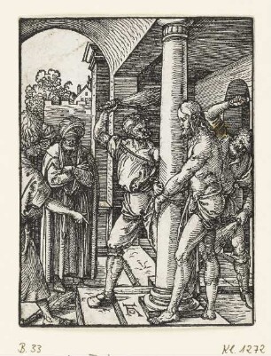 Geißelung Christi, Blatt 18 der Folge "Kleine Passion (nach dem Text)"